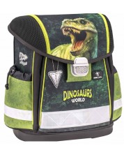 Školski ruksak-kutija Belmil Classic - Dinosaur World 2, 2 pretinca, 19 l