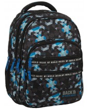 Školski ruksak BackUP - Cubes, s 3 pretinca