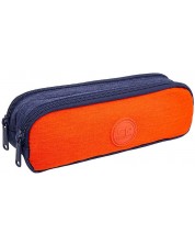Školska pernica Cool Pack Clio - Narančasta i plava, s 2 patenta