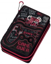 Školska pernica s priborom Graffiti Video Game - 2 patentna zatvarača