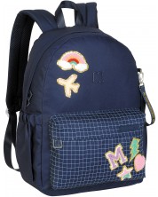 Školski ruksak Marshmallow - Chenill, s 2 pretinca, tamnoplavi