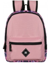 Školski ruksak s cvjetnim motivima Zizito - Zi, ružičasti