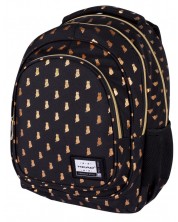 Školski ruksak Astra Head - Golden Kitty, crni