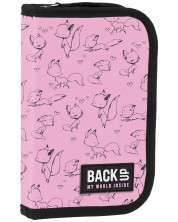 Školska pernica BackUP - Pink Fox, s 1 zatvaračem