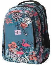 Školski ruksak Kaos 2 u 1 - Flamingo, s 4 pretinca