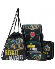 Školski set ABC 123 Road King - 2023, ruksak, sportska torba i dvije pernice -1