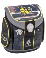 Školski ruksak-kutija Belmil - Super Speed Yellow, s tvrdim dnom i 1 pretincem -1