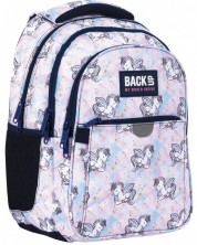 Školski ruksak BackUP - Sweet Unicorn, 3 pretinca