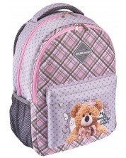 Školski ruksak Erich Krause EasyLine - Teddy Bear, 2 pretinca, 20 l