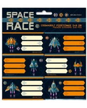 Školske naljepnice Ars Una Space Race - 18 komada, plave -1