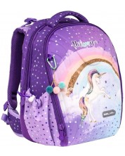 Školski ruksak Belmil - Rainbow unicorn, S 1 pretincem, 22 l