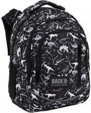 Školska torba Derform BackUp - Black dinosaurs -1