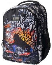 Školski ruksak Kaos 2 u 1 - Urban sound, s 4 pretinca