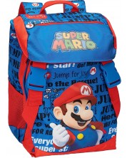 Školski ruksak Panini Super Mario - Blue Standart, S 2 pretinca