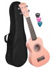 Sopran ukulele Cascha - HH 3968, ružičasti -1