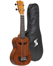 Sopran ukulele Stagg - US-Tiki Ah, s futrolom, smeđi -1
