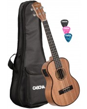 Tenor ukulele Cascha - HH 2048E Premium Mahogany, smeđi -1