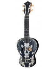 Sopran ukulele Harley Benton - DOTU UKE-S Angel Skull, crni -1