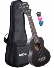 Sopran ukulele Cascha - HH 2262 Premium Mahogany, crn -1