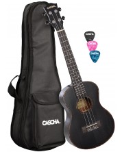 Tenor ukulele Cascha - HH 2305 Premium Mahogany, crni -1