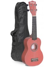 Sopran ukulele Stagg - US-LIPS, s futrolom, crven -1