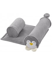 Jastuk za spavanje sa strane BabyJem - Pingvin, sivi -1