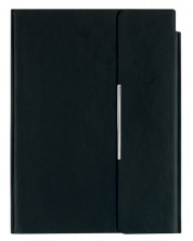 Kožna bilježnica s magnetskim poklopcem Velvet А5 - Crni