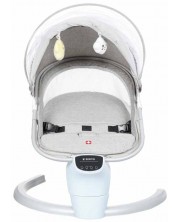 Vibrirajuća ležaljka za bebe s dubokom košarom Zizito - Paolo, siva -1