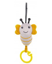 Vibrirajuća igračka za bebe BabyJem - Pčelica, siva, 15 х 8 cm -1