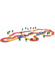 Set za igru Viking Toys -  Željeznička pruga s mostovima, 100 dijelova