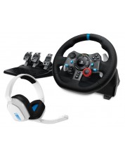 Volan s pedalama i slušalicama Logitech - G29 Driving Force, Astro A10, PS5/PS4 -1