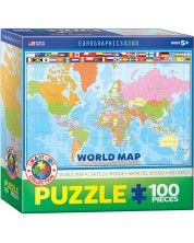Slagalica Eurographics od 100 dijelova - Karta svijeta -1
