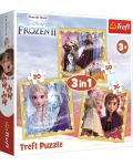 Puzzle Trefl 3 u 1 - Snaga Ane i Else, Frozen 2 - 1t