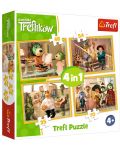 Puzzle Trefl 4 u 1 - Lopta obitelji Treflik - 1t
