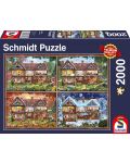 Puzzle Schmidt od 2000 dijelova - Kuća u četiri godišnja doba - 1t