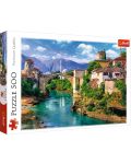Puzzle Trefl od 500 dijelova - Stari most u Mostaru, Bosna i Hercegovina - 1t