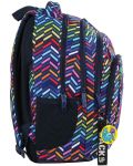 Školska torba BackUP A10 - Color Stripe, s 3 pretinca + poklon - 2t