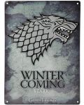 Metalni poster ABYstyle Television: Game of Thrones - Stark - 1t