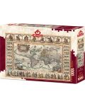 Puzzle Art Puzzle od 1000 dijelova - Antička karta svijeta - 1t