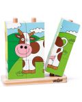 Igra nizanja s drvenim kockama Woody – Kućni ljubimci, 9 dijelova - 2t
