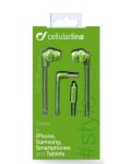 Slušalice s mikrofonom Cellularline - Smarty, zelene - 2t