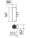 Zidna svjetiljka Smarter - Axis 01-2161, IP20, 240V, GU10, 2x35W, zlatni mat - 2t