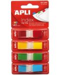 Indeksni listovi APLI - 4 pastelne boje, 12 x 45 mm, 140 komada - 1t