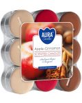 Mirisne čajne svijeće Bispol Aura - Apple-Cinnamon, 18 komada - 1t