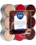 Mirisne čajne svijeće Bispol Aura - Chocolate-Cherry, 18 komada - 1t