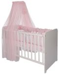 Baldahin za dječji krevet Lorelli - Color Pom Pom, 480 x 160 cm, ružičasti - 1t