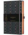 Dnevnik Castelli Copper & Gold - Rice Grain Copper, 13 x 21 cm, s linijama - 1t