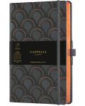 Dnevnik Castelli Copper & Gold - Art Deco Copper, 13 x 21 cm, s linijama - 1t