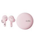 Bežične slušalice Sudio - A2, TWS, ANC, ružičaste - 1t