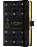 Bilježnica Castelli Copper & Gold - Weaving Gold, 9 x 14 cm, bijeli listovi - 1t